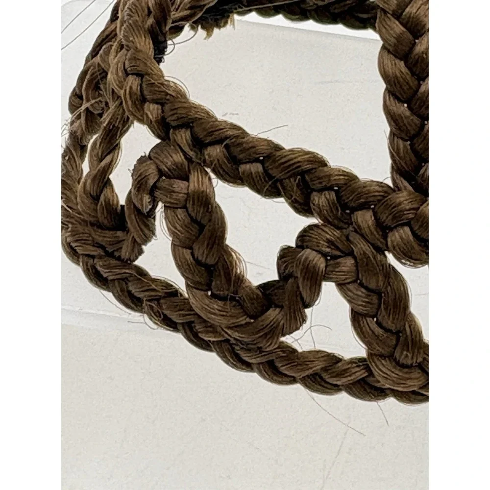Vintage 1950s Edith Imre Human Hair Braided Bun Cover Made France Brown